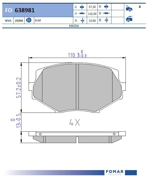 Brake Pad Set, disc brake